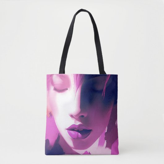 Lila droomfluistering - sereen, etherisch, Paarse Tote Bag (Voorkant)