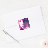 Lila droomfluistering - sereen, etherisch, Paarse Vierkante Sticker (Envelop)
