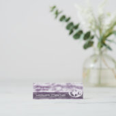 Lila droomprofielkaart mini visitekaartje (Staand voorkant)