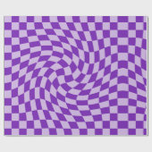 Lila droomverdraaiing controleert esthetisch cadeaupapier (Vlak)