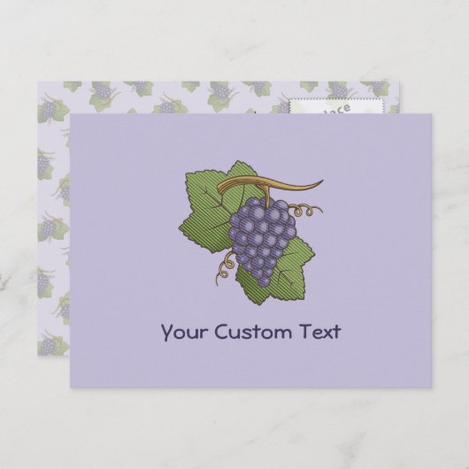 Lila druiven briefkaart (Voorkant / Achterkant)