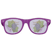 Lila druiven retro zonnebril (Voorkant)