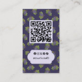 Lila druiven verticaal visitekaartje (Achterkant)