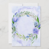 Lila Dusty Blue Tulip Peony Hyacinth Wedding Kaart (Achterkant)