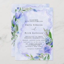 Lila Dusty Blue Tulip Peony Hyacinth Wedding