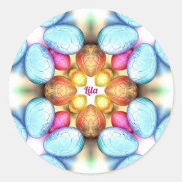 LILA EASTER ~WOW!  eitjes voor paasschenken ~ Ronde Sticker