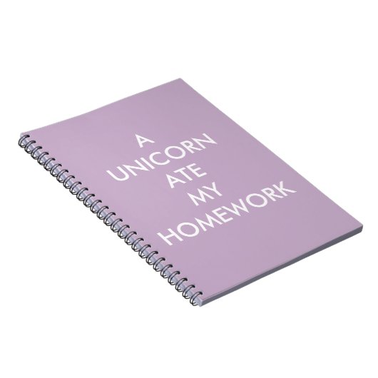 Lila EEN UNICORN ATE MIJN Notitieboek VAN HET HUIS (Rechterzijde)