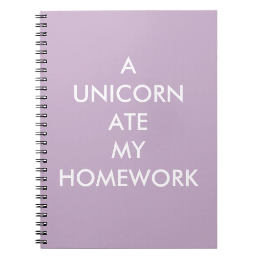Lila EEN UNICORN ATE MIJN Notitieboek VAN HET HUIS (Voorkant)