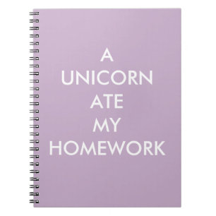 Lila EEN UNICORN KAN MIJN THEMA-notebook BEKIJKEN Notitieboek