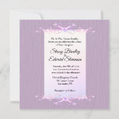 Lila eenvoud Traditionele huwelijksuitnodiging Kaart (Voorkant)