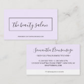 Lila eenvoudig ontwerp met rechthoekig lijst visitekaartje (Voorkant / Achterkant)