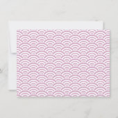 Lila Eenvoudige uitnodiging tot Baby shower (Achterkant)