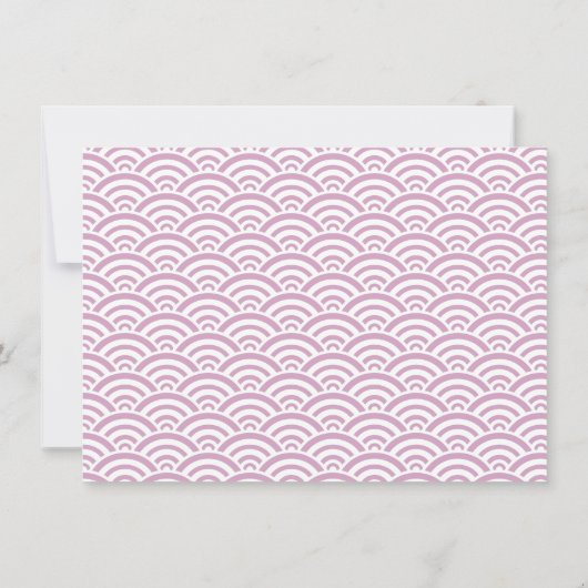 Lila Eenvoudige uitnodiging tot Baby shower (Achterkant)