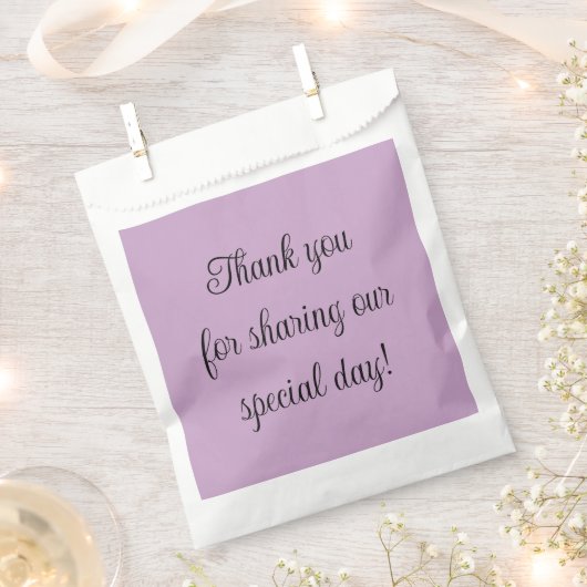 Lila Effen Kleur Bedankzakje (Geknipt)