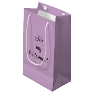Lila effen kleur bruidsmeisje klein cadeauzakje