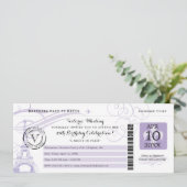 Lila Eiffeltorenavond in het verjaardagsfeest Kaart (Staand voorkant)