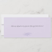 Lila Eiffeltorenavond in het verjaardagsfeest Kaart (Achterkant)