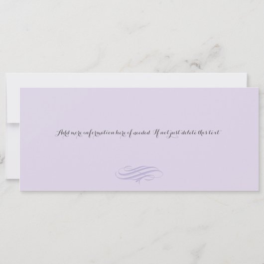 Lila Eiffeltorenavond in het verjaardagsfeest Kaart (Achterkant)