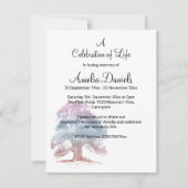 Lila eikenboom viering van het leven Kaart (Voorkant)