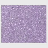 Lila Elegant Glamoureuze Faux Glitter Cadeaupapier (Vlak)