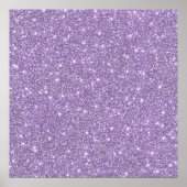 Lila Elegant Glamoureuze Faux Glitter Poster (Voorkant)