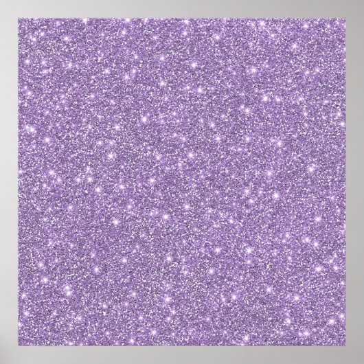 Lila Elegant Glamoureuze Faux Glitter Poster (Voorkant)