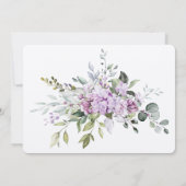 Lila Elegantie repetitie dineruitnodiging Kaart (Achterkant)