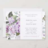 Lila Elegantie repetitie dineruitnodiging Kaart (Voorkant)