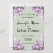 Lila en aardse wijze save the date (Voorkant)