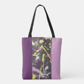 Lila en Aubergine Chic Tote Bag (Achterkant)
