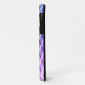 Lila en blauw Abstract strips Case-Mate iPhone Case (Achterkant/links)