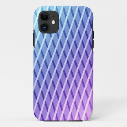 Lila en blauw Abstract strips Case-Mate iPhone Case (Achterkant)