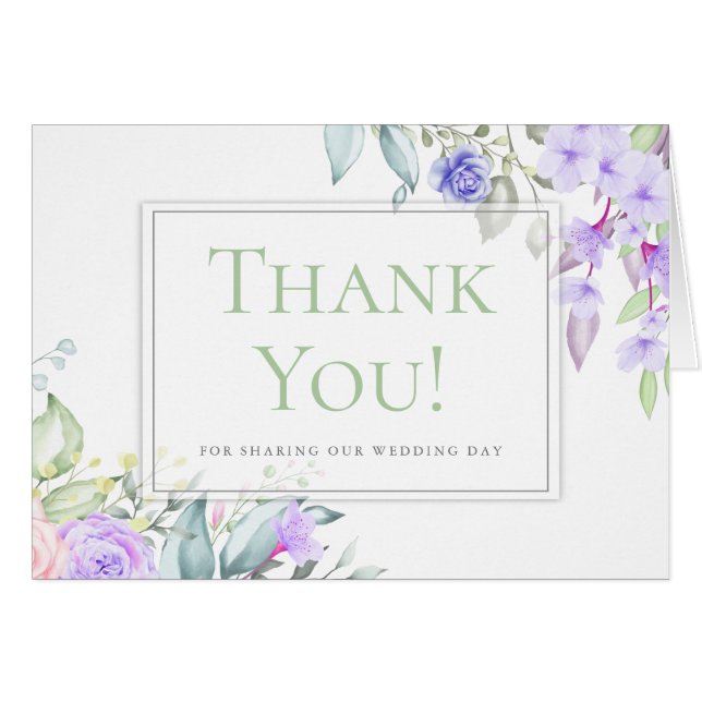 Lila en Blush Pink Floral (Voorkant Horizontaal)