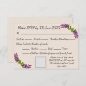 Lila en Cream Response Kaart (Voorkant / Achterkant)