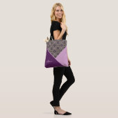 Lila en eierplant tote bag (Op model)