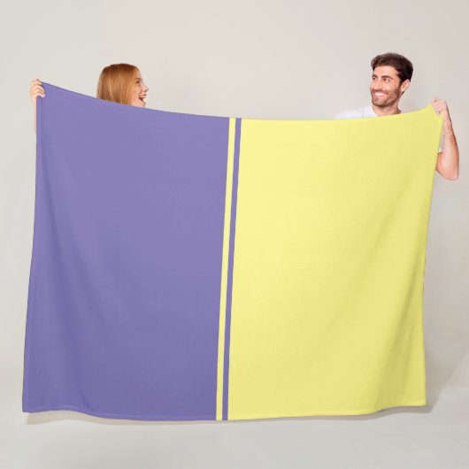 Lila en gele Complexe Blanket Fleece Deken (In situ)