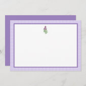 Lila en Gingham Kaart (Voorkant / Achterkant)