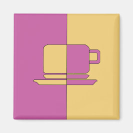 Lila en goudbeker magneet