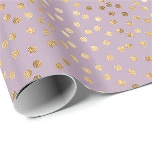 Lila en gouden Stippen van Glitter City Gift Wrap Cadeaupapier