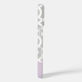 Lila en grijs Trellis Heart Monogram Case-Mate iPhone Case (Achterkant / Rechts)