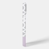 Lila en grijs Trellis Heart Monogram Case-Mate iPhone Case (Achterkant / Rechts)