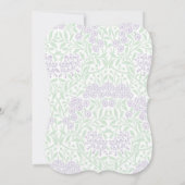 Lila en groen bloemenpatroon Verjaardag Kaart (Achterkant)
