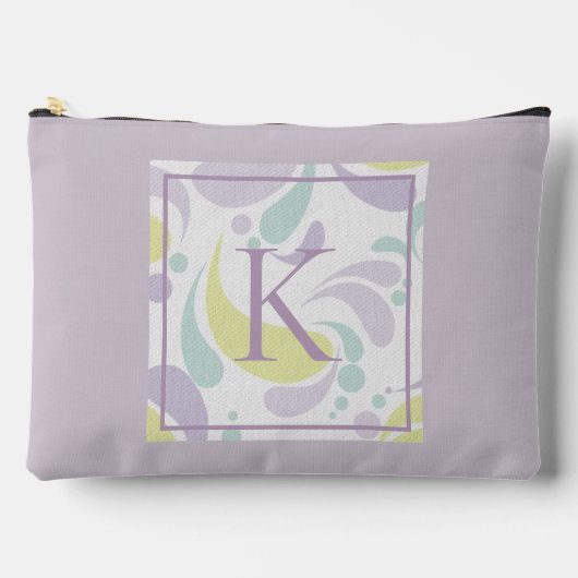 Lila en groen lichtpatroonmonogram etui (Voorkant)