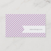 Lila en groene Bunting Banner Visitekaartje (Achterkant)