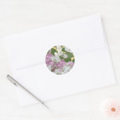 Lila en Hondenhout Ronde Sticker (Envelop)