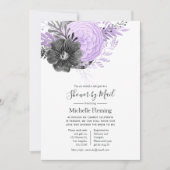 Lila en houtskool Baby of Vrijgezellenfeest per po Kaart (Voorkant)