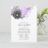 Lila en houtskool Baby of Vrijgezellenfeest per po Kaart (Staand voorkant)