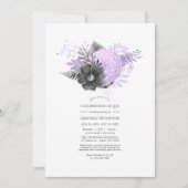 Lila en houtskoolse viering van het leven kaart (Voorkant)