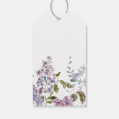 Lila en Lavendel Dank u Baby shower Cadeaulabel (Achterkant)