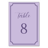 Lila en lavendel script bruiloft kaart (Voorkant)